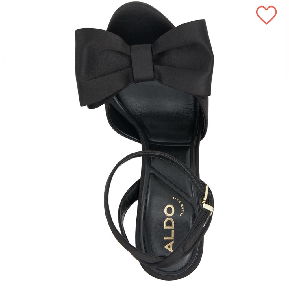 ALDO Elegant Black Heels with Bow Accent